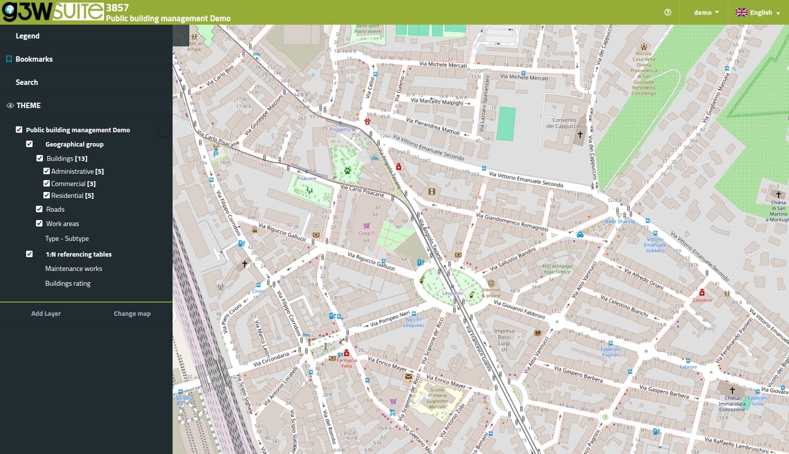 WebGIS G3W-Suite (demo)